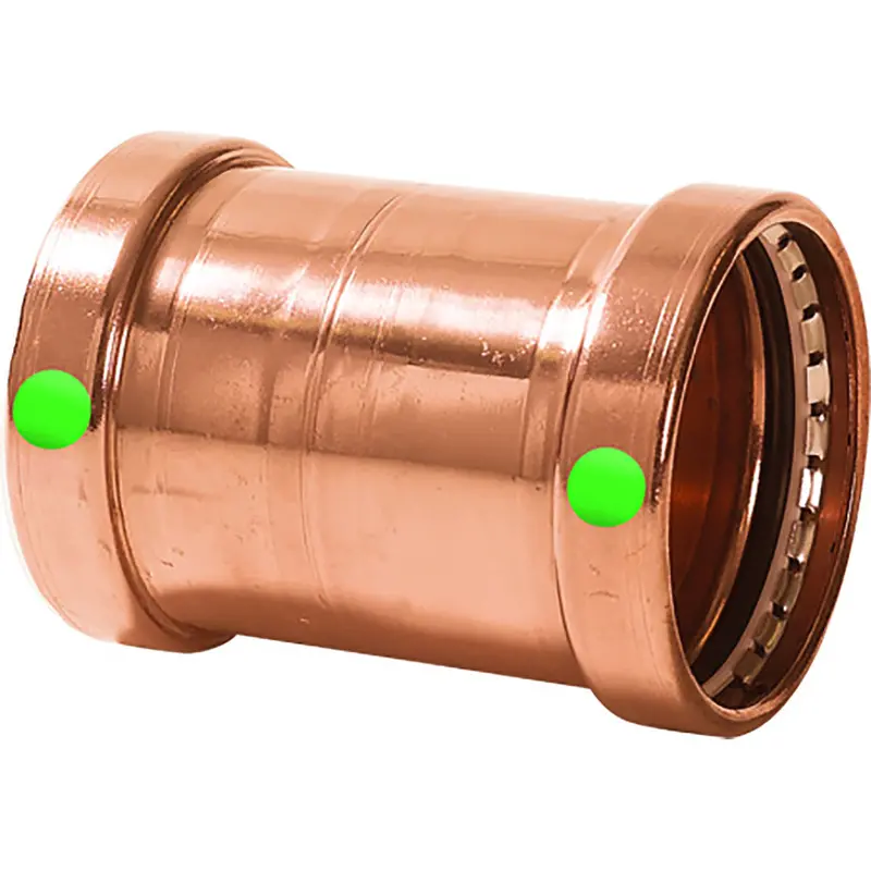 Viega Propress 2-1/2" Copper Coupling W/O Stop - Double Press Connection - Smart Connect Technology [20743] 1