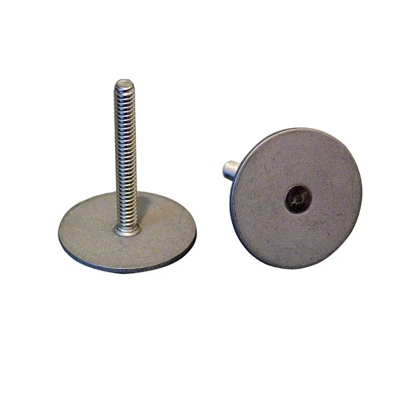 Weld Mount Stainless Steel Stud 1.25" Base 10 X 24 Threads 1.00" Tall - 15 Quantity [102416] 1