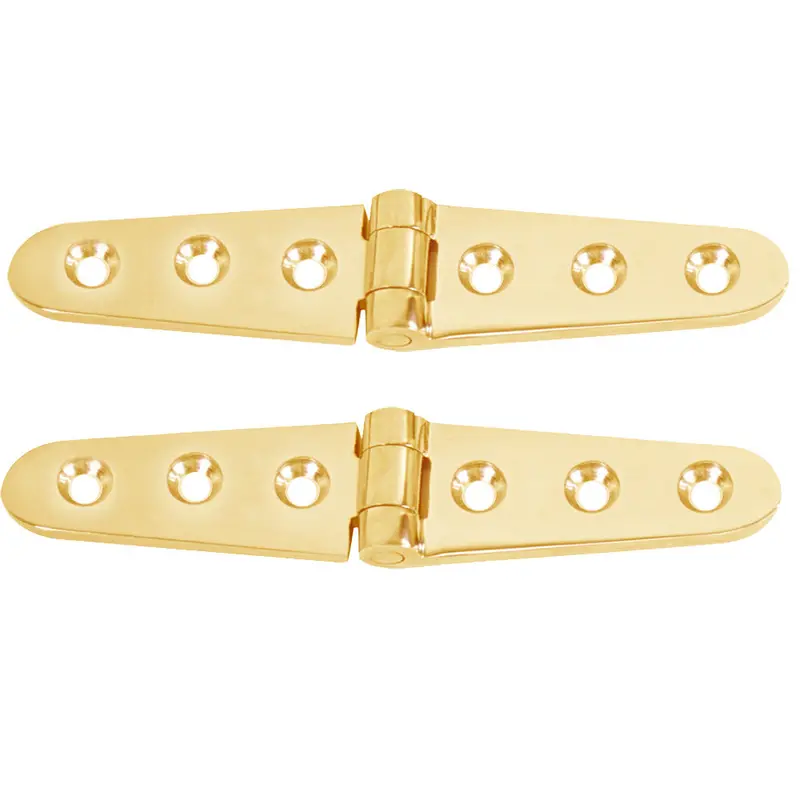 Whitecap Strap Hinge - Polished Brass - 6" X 1-1/8" - Pair [S-0605Bc] 1