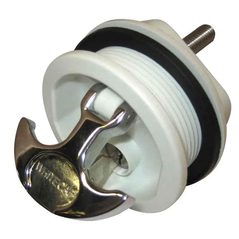 Whitecap T-Handle Latch - Chrome Plated Zamac/White Nylon - Locking - Freshwater Use Only [S-0226Wc] 1