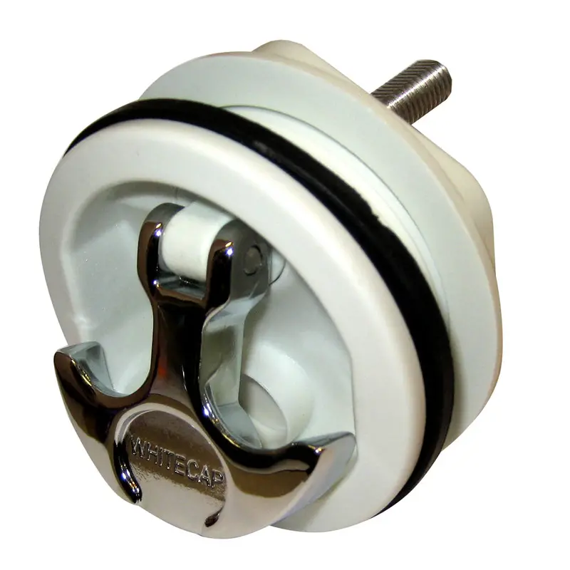Whitecap T-Handle Latch - Chrome Plated Zamac/White Nylon - No Lock - Freshwater Use Only [S-0230Wc] 1