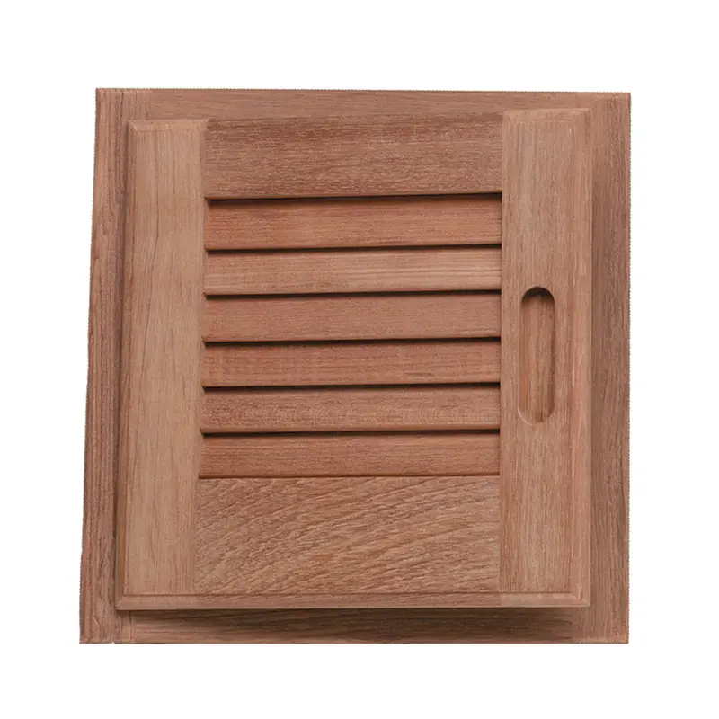 Whitecap Teak Louvered Door & Frame - Left Hand - 12" X 12" [60721] 1