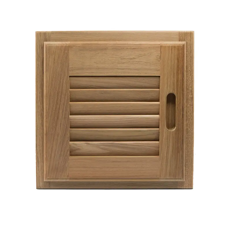 Whitecap Teak Louvered Door & Frame - Right Hand - 12" X 12" [60720] 1