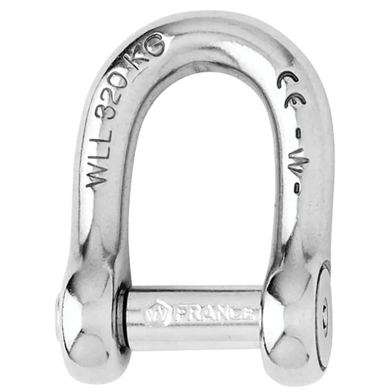 Wichard Self-Locking Allen Head Pin D Shackle - 6Mm Diameter - 1/4" [1303W] 1