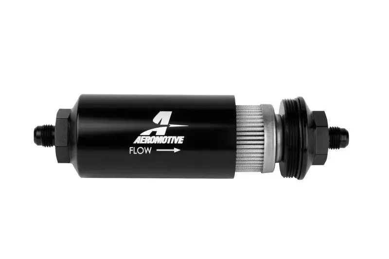 Aeromotive Inline Fuel Filter – An-06 Male Fitting, 100-Micron Stainless Steel Element 1