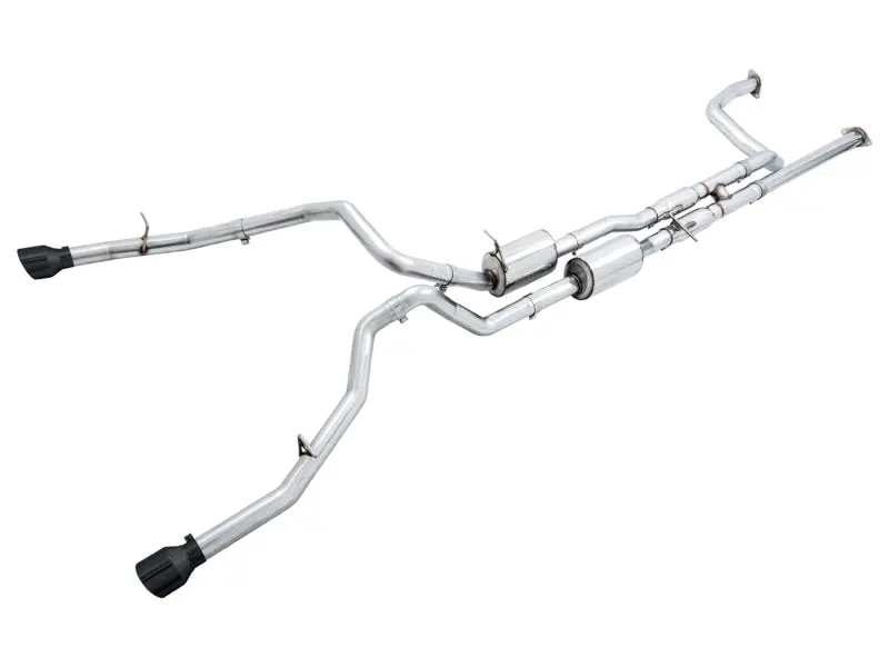 Awe Tuning Cat-Back Exhaust System For 2021 Ram 1500 Trx – Diamond Black Tip Finish 1
