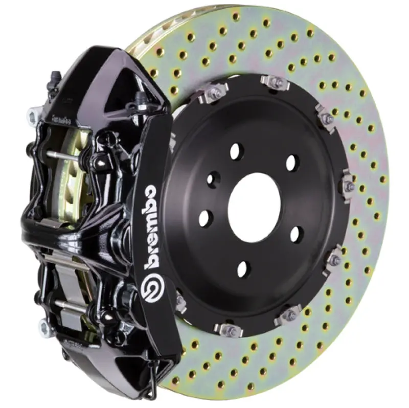 Brembo Gt Big Brake Kit For 2005–2013 Corvette – Front 6-Piston Calipers With 365X34Mm Drilled Two-Piece Rotors (Black Finish) 1
