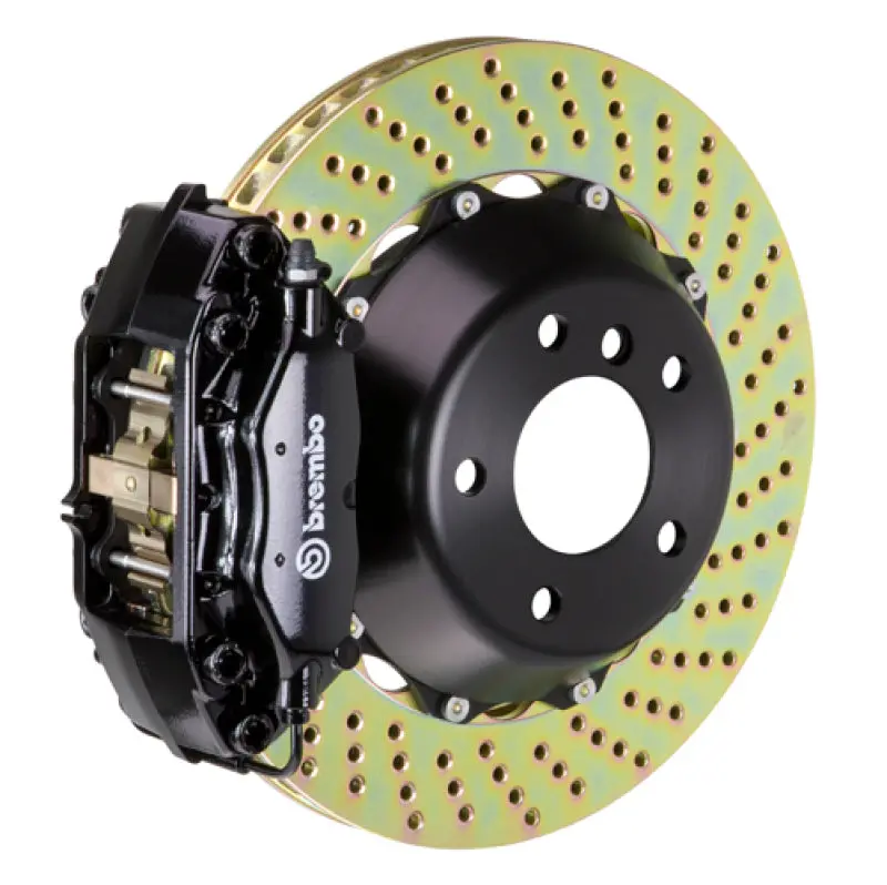 Brembo Gt Big Brake Kit – Rear, Drilled & Slotted Two-Piece Rotors (345X28Mm) With 4-Piston Calipers For 2005–2008 Bmw 7-Series (Post-March 2005) 1