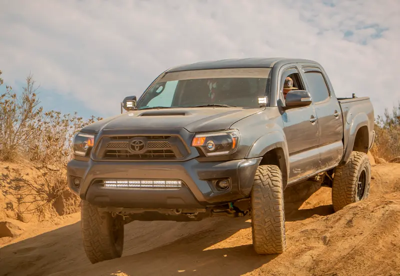 Cali Raised 05-15 Toyota Tacoma Low Profile Led Ditch Light Brackets Kit - Brackets W/ No Switch 1