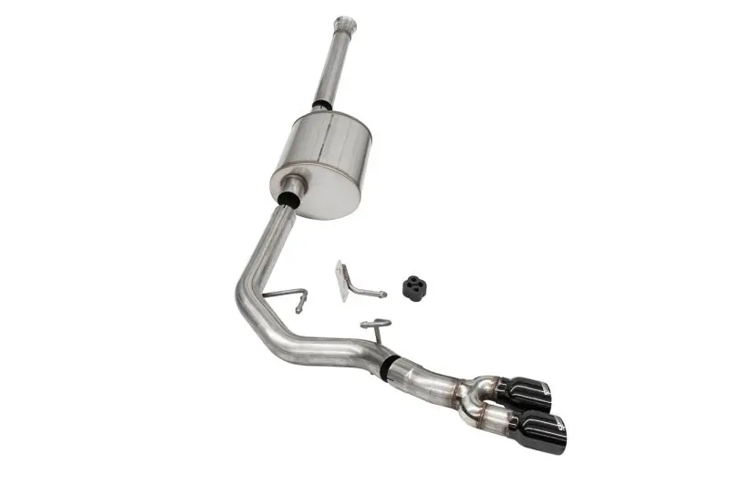 Corsa Sport Cat-Back Exhaust For 2021–2022 Ford F-150 Supercrew (6.5' Bed) – 3.5L V6, Front-Of-Tire Exit, Black Pvd Finish 1