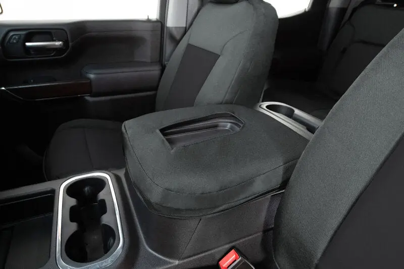 Covercraft Endura Precisionfit Third-Row Seat Covers For 2021–2024 Chevy Tahoe — Black/Charcoal 2