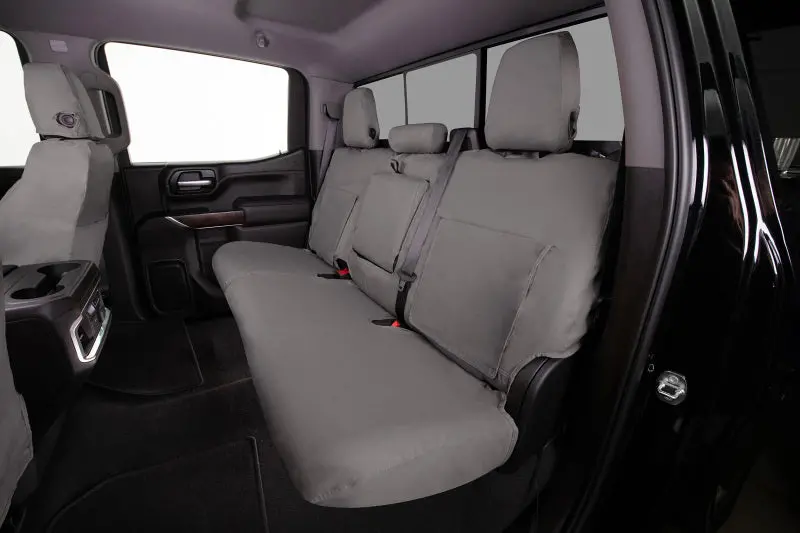 Covercraft Seatsaver Custom-Fit Second Row Seat Covers For 2010–2024 Chevrolet Express – Polycotton Blend In Misty Grey 1