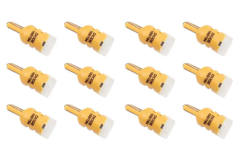Diode Dynamics Hp3 Led Amber Bulbs – 194 Base, Pack Of Twelve 1