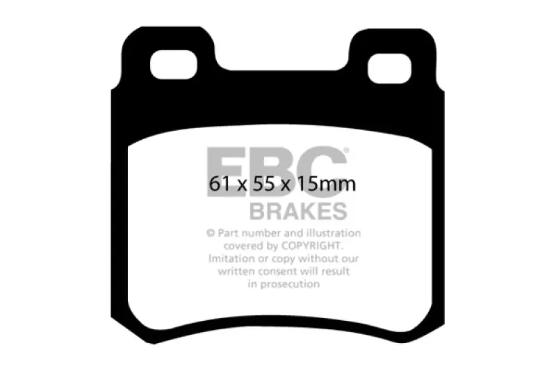 Ebc Ultimax2 Rear Brake Pads For 1994–1995 Mercedes-Benz C220 (W202) 2.2L 1