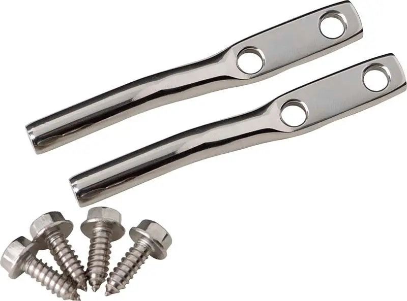 Kentrol Polished Silver Door Strap Pin Set For 1997–2006 Jeep Wrangler Tj 1
