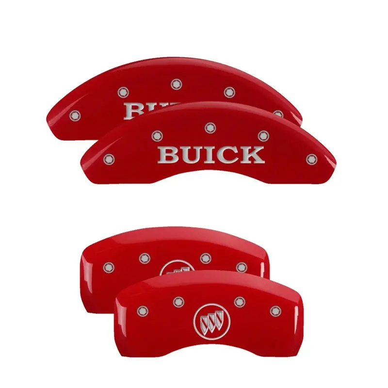 Mgp 4 Caliper Covers Engraved Front Buick Rear Red Finish Silver Char 2017 Buick Cascada 1