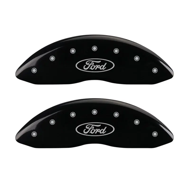 Mgp Engraved 4-Piston Caliper Covers – Ford Oval Logo, Black Finish With Silver Accent 2