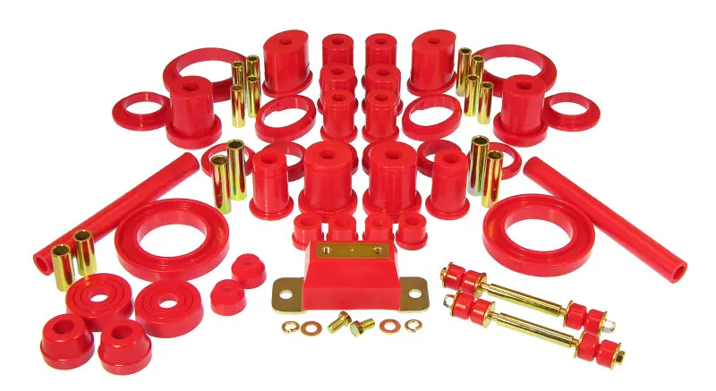 Prothane Total Suspension Bushing Kit For 1994–1998 Ford Mustang – Red Polyurethane 1