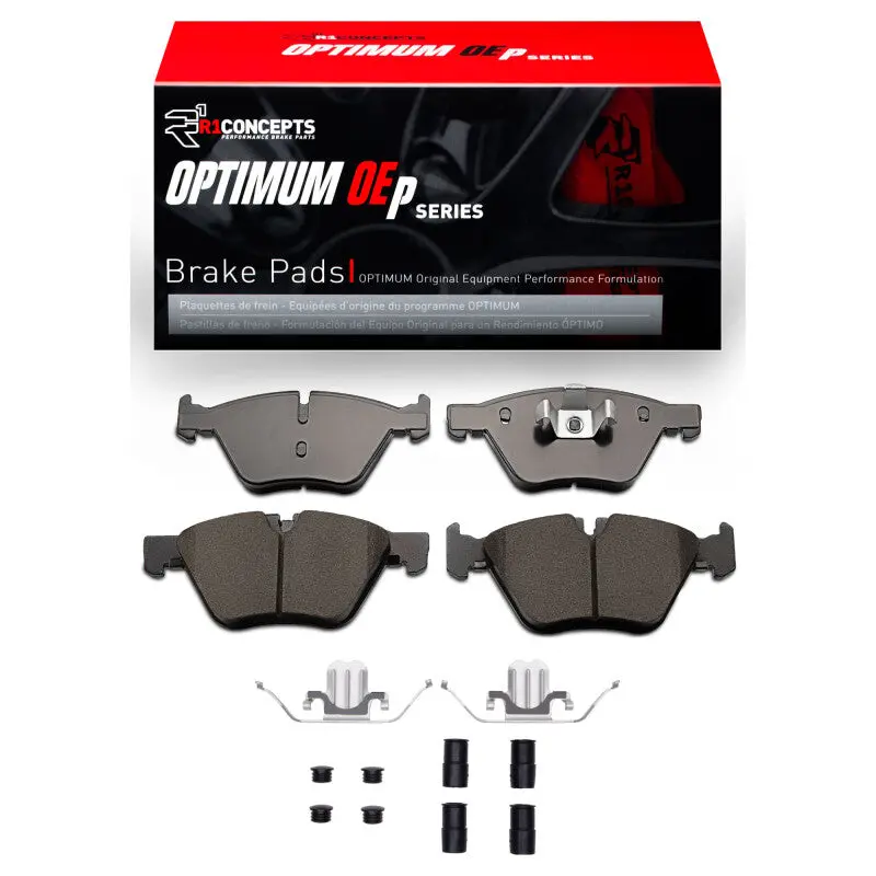 R1 Front Brake Pad & Hardware Kit For 2012–2013 Bmw 125I (Mexico Market) – Oe-Spec Optimum Pads 1