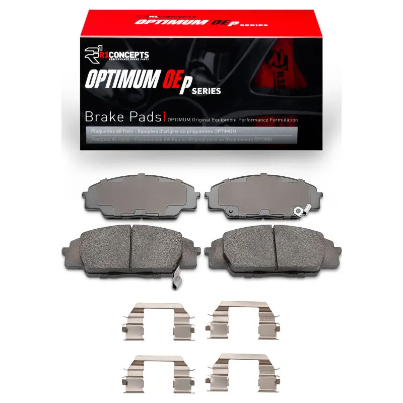 R1 Optimum Oe Front Brake Pad & Hardware Kit For 2006–2011 Honda Civic Coupe 1