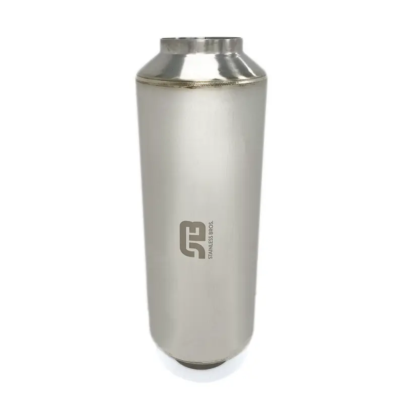 Stainless Bros Lightweight 12-Inch 3.5-Inch Diameter Matte Ss304 Race Muffler 1