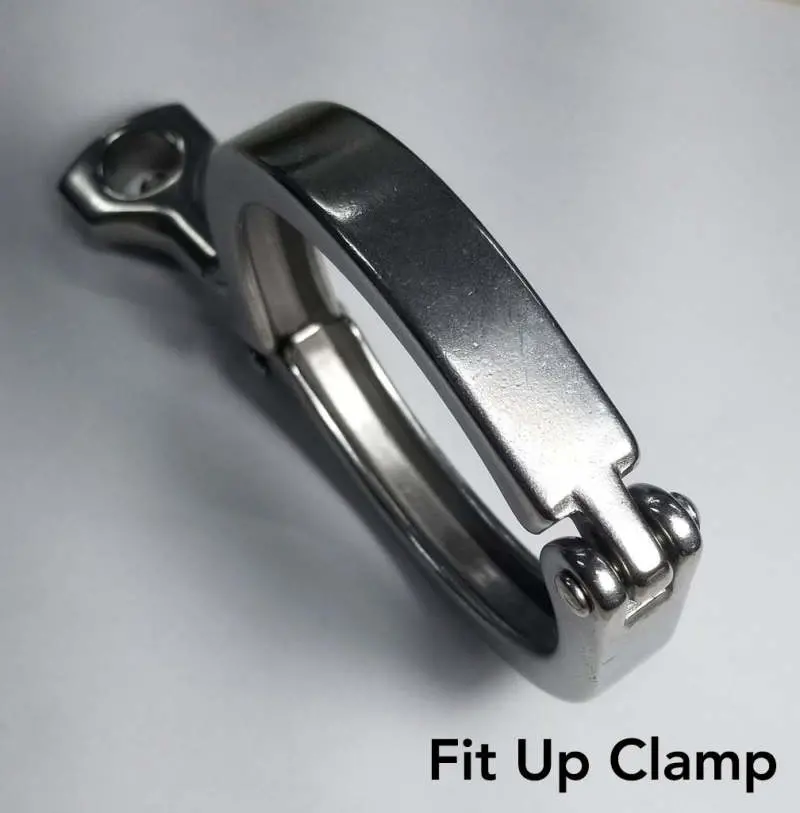 Ticon Industries Heavy-Duty Tri-Clamp – 2" Stainless Steel, Single-Pin Design With Silicone Gasket 1