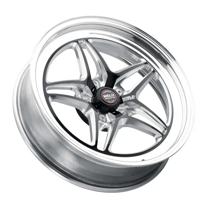 Weld Racing S81 Black Aluminum Wheel – 20X8", 5X115 Bolt Pattern, 5.3" Backspace, High-Pad Non-Beadlock 1