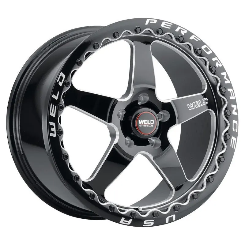 Weld S904 17X10 Ventura Beadlock 5X115 Et30 Bs6.70 Gloss Blk Mil Dia 78.1 1
