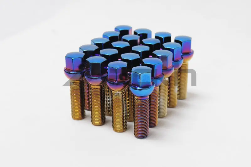 Wheel Mate Mevius Chrome Neon Lug Bolt Kit – 20-Piece, 14X1.50 Thread, 50Mm Length, 14Mm Radius Ball Seat 2
