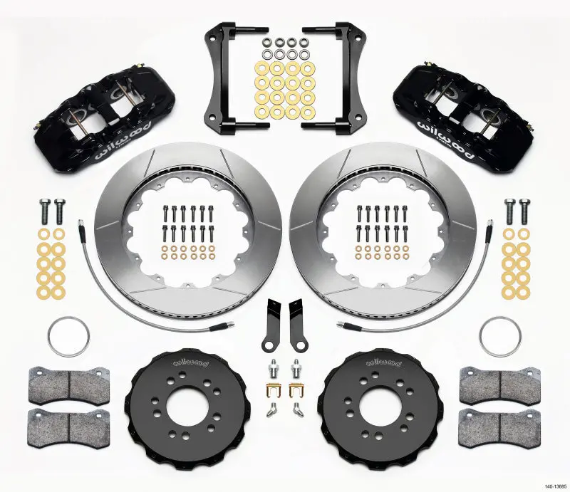 Wilwood Aero6 Front Brake Hat Kit For 2005–2014 Mustang – Includes Lines & Bmr Suspension Compatibility 1