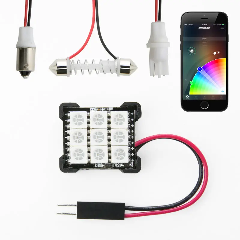 Xkchrome Rgb Festoon Led Dome Light Panel – Bluetooth-Enabled, App-Controlled 1